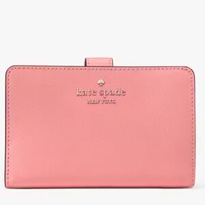 kate spade Pink Madison Medium Bifold Saffiano Leather Wallet
